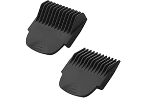 FLYMONY 2 Pack Clipper Guards Combs for Manscaped The Lawn Mower 4.0 Groin Hair Trimmer, Adjustable 1/8-1/2 inch Cutting Guides Replacement Compatible with Manscaped 4.0 Only, Black Coded
