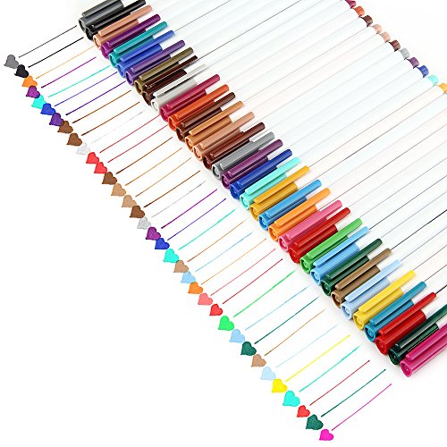 image for Sunacme 36 Color Fineliner Pens Set, 0.38 mm Ultra Fine Point Markers,
