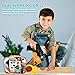 Skoolzy Kids Tool Set Toddler Toys Construction Montessori Materials with Real Cordless Drill, Tape Measure, Screwdriver, Toy Hammer, Wrench, Nuts and Bolts | 29 Pretend Play Tools with Toy Storage