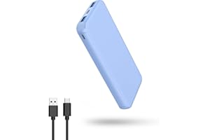 VANYUST Portable Charger, 10000mAh Power Bank with 15W Fast Charging, USB-C in&Out External Battery Pack Compatible with iPhone 15/14/13/12 Series and Android Phone, Blue