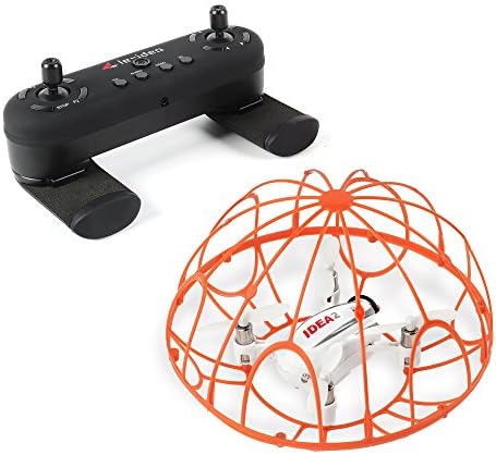 IDEA2 Mini Toy RC Drones Quadcopters in Cage for Kids Beginners,Headless Mode,Altitude Hold Mode,360°Rolling,One Key to Return,2.4Ghz 4CH 6 Axis LED,Bonus Battery,White