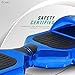 cho Colorful Wheels Series Hoverboard Safety Certified Hover Board Electric Scooter with Built in Speaker Smart Self Balancing Wheels (Chrome Blue)