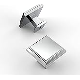 Amerdeco 10 Pack 1.3 Inch(32MM) Cabinet Knobs, Polished Chrome for Dresser Drawers, Bathroom Cabinets ZH0001PCK