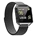 For Fitbit Blaze Bands with Frame, Austrake Replacement Milanese Loop with Metal Housing for Fitbit Blaze Smart Sports Watch Bracelet for Women Men,Large Black