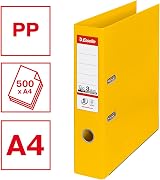 Esselte A4 Lever Arch File Yellow 72mm Spine Pack of 10 view 2