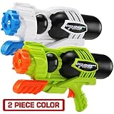 2 Pack Super Water Gun(No Leaking), Shoot Up to 40 Ft, High Capacity Water Soaker Blaster Squirt Toy for Swimming Pool Party Sand Beach Game Outdoor Summer Fight&nbsp;Activity for Child Kid boy and Girl