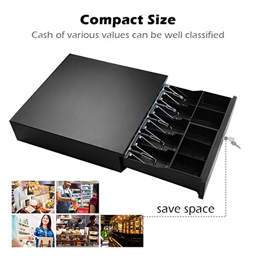 Tangkula Cash Register Drawer For Point Of Sale Pos System