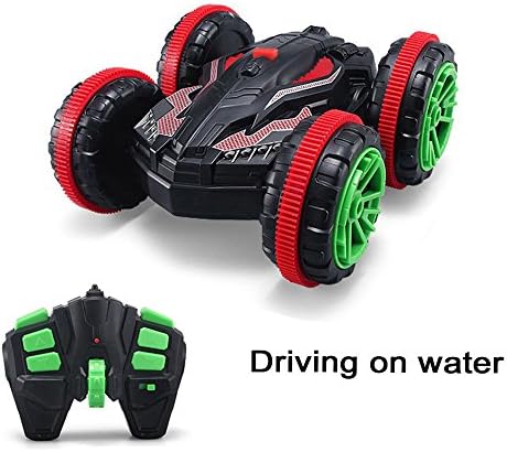 2.4Ghz 4WD 6CH RC Car Boat Remote Control Land &amp; Water Amphibious Tank Double Offroad All Terrain Stunt Truck With 360 Degree Spins and Flips