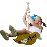 Swurfer Tree Swing, Swing Sets for Backyard, Outdoor Swing - Swingset Outdoor for Kids, Easy Installation, Maple Wood Swing, Heavy Duty Braided Rope, Weather Resistant, Outdoor Playset, Up to 150lbs