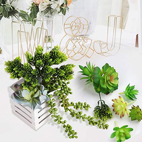 OurWarm 15pcs Artificial Succulent Plants, Unpotted Fake Succulent