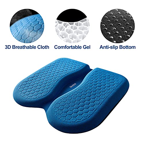 QUEES Gel Seat Cushion, Cooling Office Chair Cushion for Long Sitting