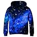 SAYM Teen Boys' Galaxy Fleece Sweatshirts Pocket Pullover Hoodies 4-14Y
