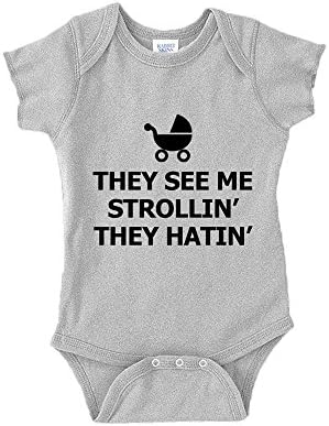 They See Me Strollin They Hatin' Baby Boy Bodysuit (6 Months )