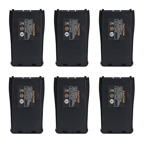 LUITON Original Replacement Rechargeable Li-ion 1500 mAh 3.7V Battery Pack Compatible with Baofeng BF-888S Arcshell AR-5 Retevis 777s Two-Way Radio(6 Packs)