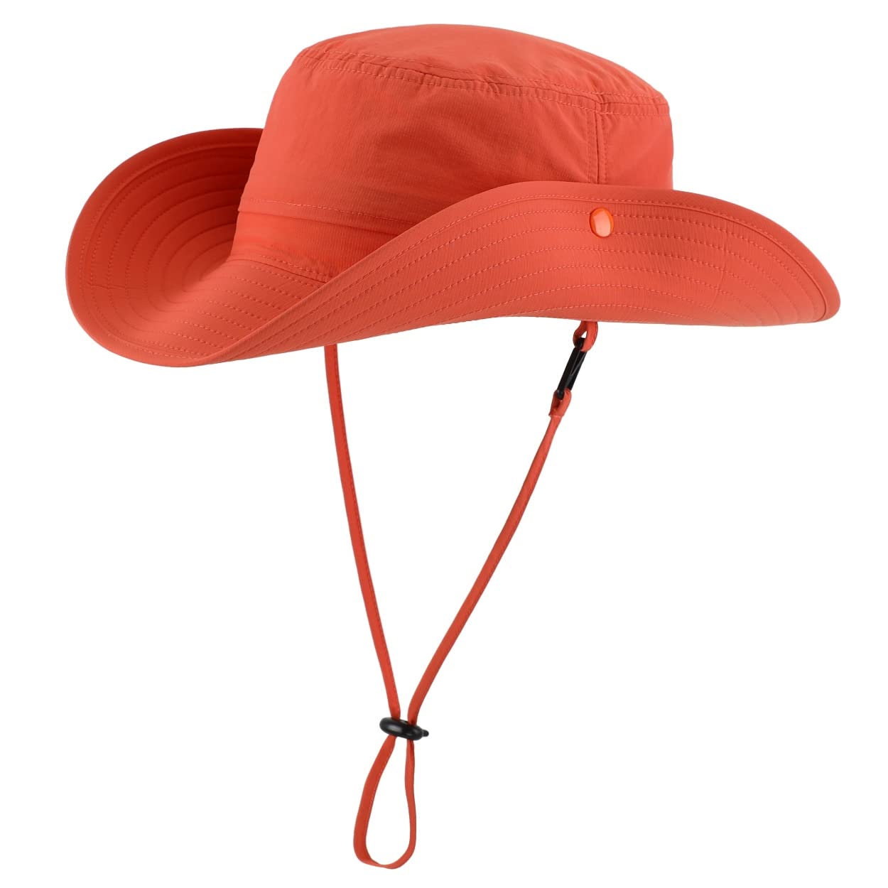Magracy Men UPF 50+ Safari Sun Hat Wide Brim UV Protection Water Repellent Hiking Fishing Boonie Hat Orange