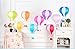Hot Air Balloon Paper Lantern Reusable Chinese Japanese Party Ball Lamp Decoration 4 Festival Anniversary Christmas Wedding Engagement Happy Birthday String Light Rainbow Star Mix Color Set of 12