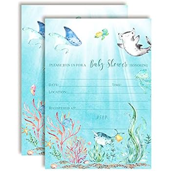 Amazon Com Underwater Cute Sea Life Themed Baby Sprinkle Shower Amazon Com Underwater Cute Sea Life Themed Baby Sprinkle Shower