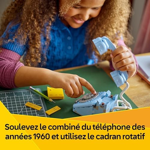 Creator 3-en-1 Le Téléphone Rétro - Jeu de Construction avec Cadran Rotatif - Se Transforme en Modèle des Années 80 ou en Portables des Années 2000 - Cadeau pour Fille ou Garçon dès 8 Ans 31174