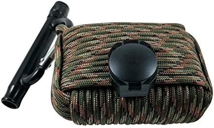 Emergency Paracord Survival Grenade 21- In - One, With LED Flashlight (Camo)