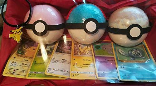Pokemon ! Bath Bombs Hamper Gift set - bubble gum - lots of extras!