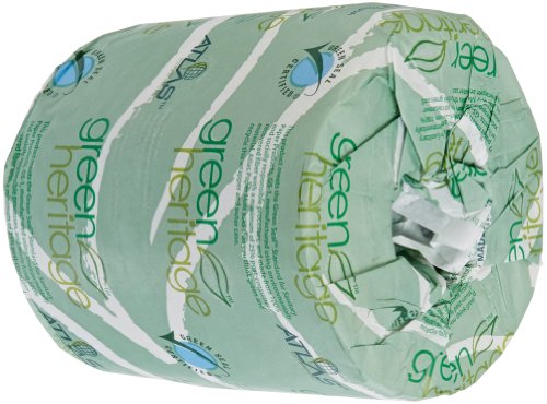 Atlas Paper Mills 235GREEN Green Heritage Toilet Tissue, 4 1/2 x 3 1/2 Sheets, 2-Ply, 500 Per Roll (Case of 96 Rolls)