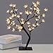 Excelvan 0.45M/17.72Inch 48LEDs Cherry Blossom Desk Top Bonsai Tree Light, Decorative Warm White Light, Black Branches, Perfect for Home Festival Party Wedding Christmas Indoor Outdoor Decoration