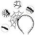 6 Pieces Halloween Headbands Spider Web Headbands Devil Hair Hoops Dress Up Hair Accessories for Halloween Party Supplies