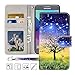 Samsung Galaxy J3 Emerge/J3 Eclipse Luna Pro/J3 Prime/Amp Prime 2 Wallet Case,MagicSky PU Leather Folio Flip Case Cover with Wrist Strap,Card Holder,Kickstand for Galaxy J3 2017, Starry Tree