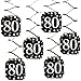 Big Dot of Happiness Adult 80th Birthday - Gold - Birthday Party Hanging Decorations - 6 Count