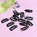 Tinksky 20pcs 10-Teeth Snap-Comb Wig Clips with Rubber for Hair Extension (Black)
