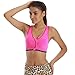 YAHA Women's Sports Bra Racerback Yoga Workout Bra - Front Zip Closure