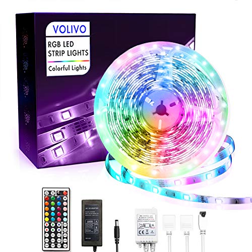 Volivo Waterproof Led Lights for Bedroom 16.4ft Color Changing Strip
