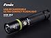 FENIX UC30 2017 version USB Rechargeable 1000 Lumen Cree LED Flashlight with, rechargeable battery, holster and EdisonBright USB charging cable bundle
