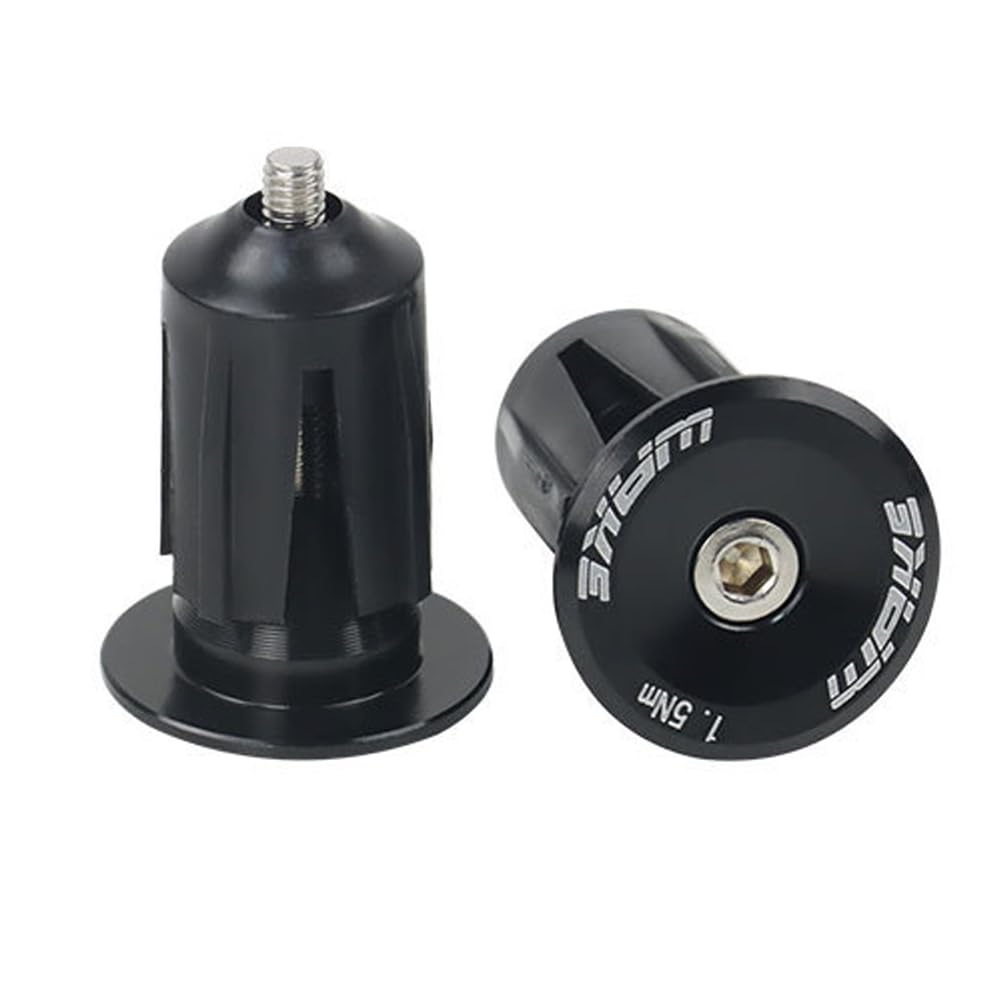 CYSKY Bike Handlebar End Plugs Bar Caps 1 Pair Bicycle Handlebar Grips Bar End Cap for Most Bicycle, Mountain Bike, Road Bike, MTB, BMX (Black) — image 1
