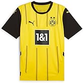 PUMA Mens BVB Crew Neck Short Sleeve Home Jersey Replica Casual - Yellow