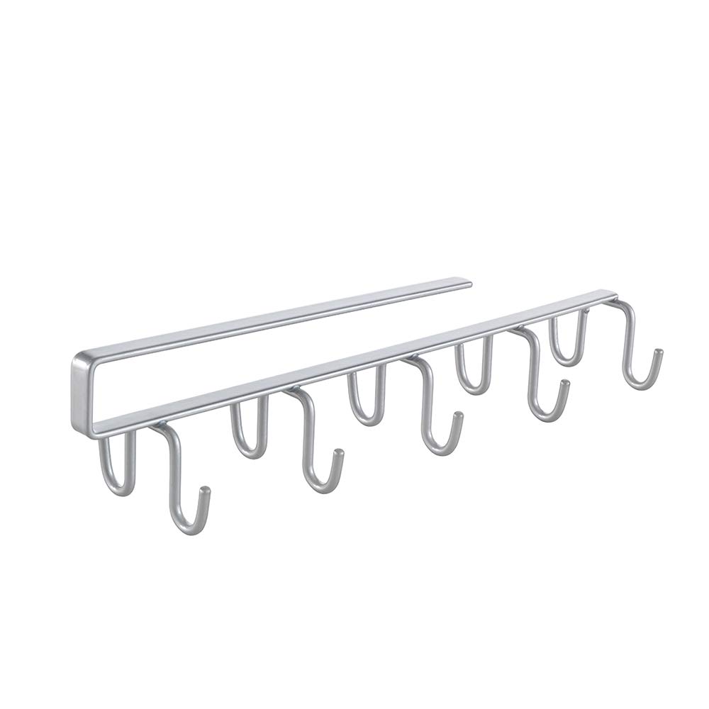Metaltex 77336 My Hooks-Universal Hanger Hooks, Metallic Grey, 6 x 25 x 6 cm