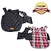 Kuoser Warm Dog Coat, Waterproof Dog Coats for X-Small Dogs, Adjustable Durable Doggie Winter Jacket Reversible Cozy Puppy Cold Weather Apparel from Small to Large Breed, Brown XS