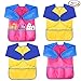 WXBOOM 4Pcs Kids Waterproof Art Smock Children's Art Aprons Long Sleeve with 3 Pockets