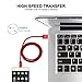 USB Type C cable, I-Bollon 3 Feet USB C to USB 3.0 Nylon Braided charging and sync Cable for Apple Macbook, Samsung Galaxy S8 S8 Plus,Google Pixel,Nexus 5X 6P,OnePlus 2,LG G5 G6 and More [2 pack,RED]