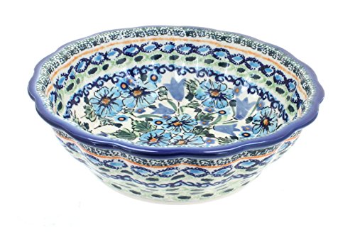 Click Here to See More Images Polish Pottery Ballina Medium Scallop Bowl