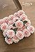 Ling's Moment Artificial Flowers 25Pcs Pink Roses Decor w/Stems,3