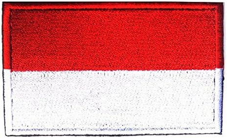 Embroidery Each Country's Flag Patch (2"x3", Indonesia)