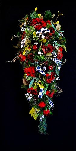 MacKenzie-Child Inspired Decor, Swag, Red, Swags, Swags for doors, Decoration,