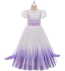 REXREII Girls Princess Dress Short Sleeve Frozen
