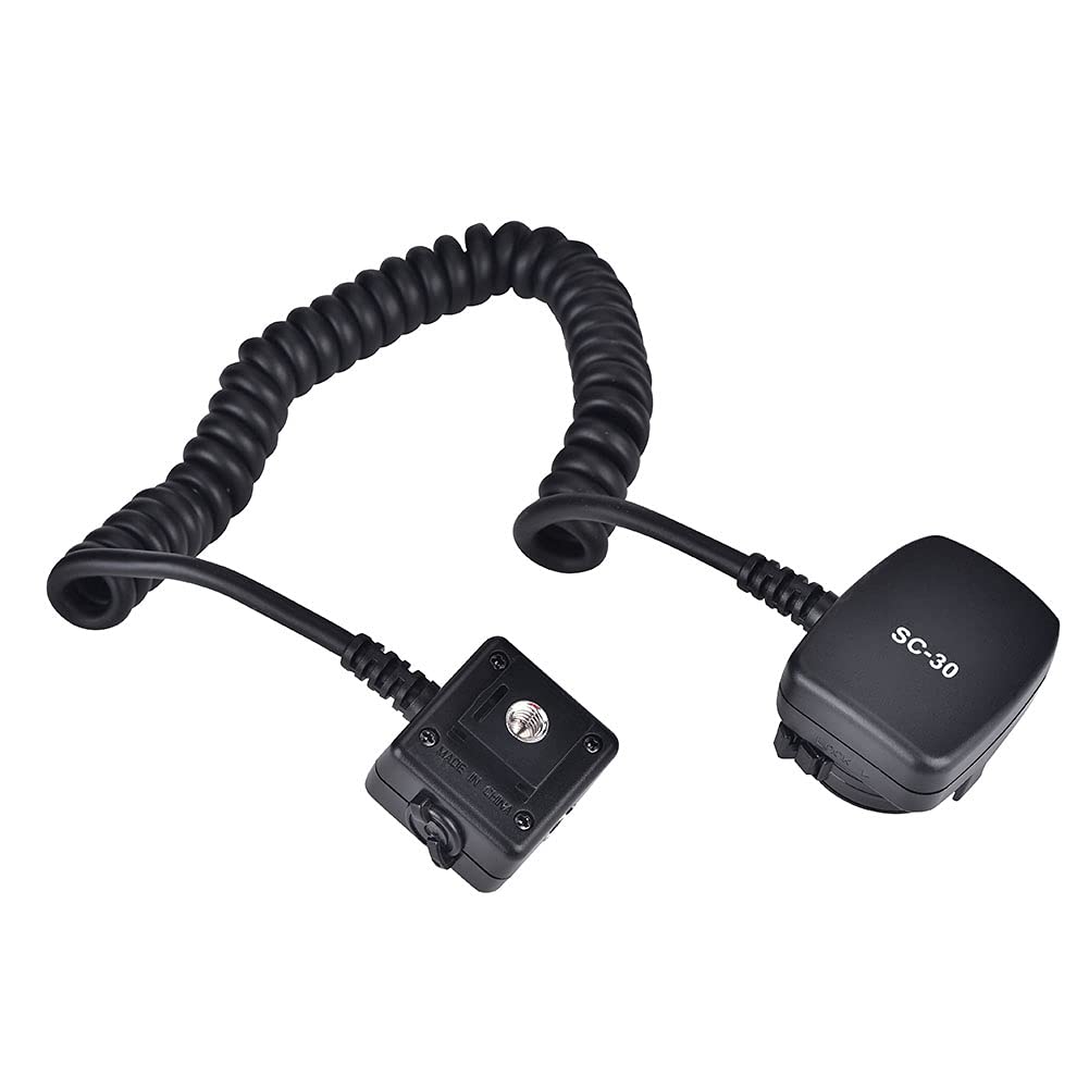 zhuolong TTL Off-Camera Cord, TTL Off-Camera Flash Sync Extension Cord for Nikon Hot Shoe 0.8m Photography Accessory