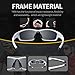 TOREGE Polarized Sports Sunglasses for Man Women Cycling Running Fishing Golf TR90 Unbreakable Frame TR034 (Grey)