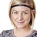 Hipsy 5pk Women's Adjustable NO SLIP Skinny Bling Glitter Headband Multi Gift Pack (Gold/Black/Silver/Brown/White)