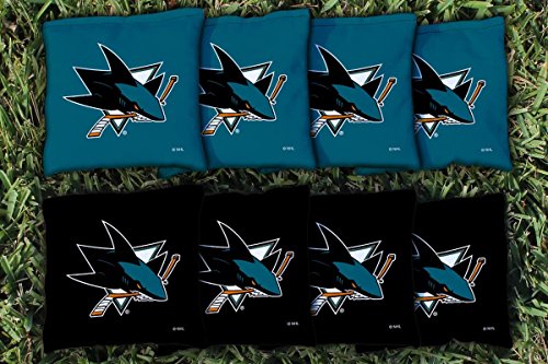 Victory Tailgate 8 San Jose Sharks NHL Cornhole Game Bag Set (8 Bags Included, Corn-Filled)