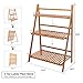 Ufine Bamboo Ladder Plant Stand 3 Tier Foldable Flower Pot Display Shelf Rack for Indoor Outdoor Home Patio Lawn Garden Balcony Organizer Planter Holder