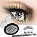 NO Glue 3D Magnetic Eyelashes REUSABLE 3-Magnets False Full Size Lightweight Natural Look Magnet Lashes False Lash Extensions with false lash Applicator Round-End Tweezers by IVON H&B Care